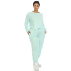 Women's Plus Size 2 Piece Lounge Set - White Mark 21 Women's Plus Size 2 Piece Lounge Set - White Mark -Avenue Sale Store GUEST 6f497aa6 95ca 4f96 9585 fb1aef219d21