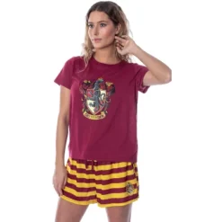 Harry Potter Women's Hogwarts Castle Shirt And Shorts Pajama Set - All 4 Houses -Avenue Sale Store GUEST 71d41746 9acc 4f0e 8504 da59acad5acd