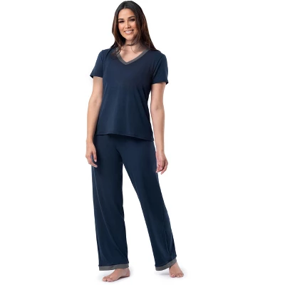 Fruit Of The Loom Women's And Plus Short Sleeve Breathable Pajama Set 7 Fruit Of The Loom Women's And Plus Short Sleeve Breathable Pajama Set - Image 7