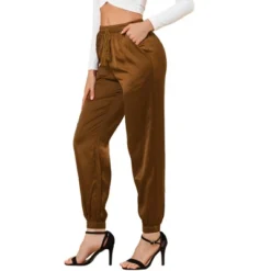 Allegra K Women's Drawstring Elastic Waist Athleisure Pants Ankle Length Satin Joggers With Pocket 34 Allegra K Women's Drawstring Elastic Waist Athleisure Pants Ankle Length Satin Joggers With Pocket -Avenue Sale Store GUEST 747c9671 f7b7 4f49 aa9c bf19e9c2928d