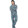 Footed Pajamas - Merry Gnomes Adult Hoodie Fleece Onesie