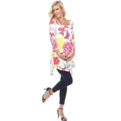 Maternity Floral Scoop Neck Tunic Top With Pockets - White Mark -Avenue Sale Store GUEST 7a0acbe0 b2a4 4a08 ba1d 7984d0117fdb