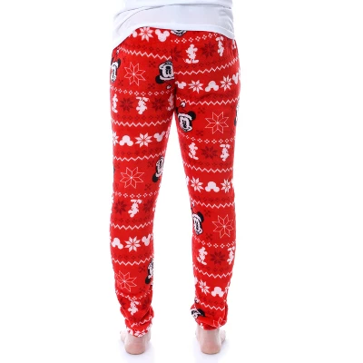Disney Mickey Mouse Juniors' Fairisle Plush Fleece Sleep Lounge Pajama Pants 3 Disney Mickey Mouse Juniors' Fairisle Plush Fleece Sleep Lounge Pajama Pants - Image 3