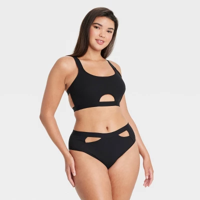 Women's Cotton Rib Cage Back Bralette - Colsie™ 3 Women's Cotton Rib Cage Back Bralette - Colsie™ - Image 3