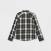 Women's Long Sleeve Adaptive Flannel Faux Button-Down Hook And Loop Shirt - Universal Thread™