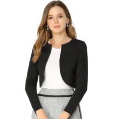 Allegra K Women's Open Front Curved Hem Crop Bolero Shrug 18 Allegra K Women's Open Front Curved Hem Crop Bolero Shrug -Avenue Sale Store GUEST 80be297e 36bf 4ef7 8635 50d74fc4ea62