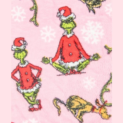 Dr. Seuss Womens' The Grinch And Max Snowflake Fleece Plush Pajama Pants 3 Dr. Seuss Womens' The Grinch And Max Snowflake Fleece Plush Pajama Pants - Image 3
