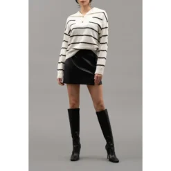 August Sky Women's Nautical Breton Stripe Shawl Collar Sweater 9 August Sky Women's Nautical Breton Stripe Shawl Collar Sweater -Avenue Sale Store GUEST 814564ab d0f3 4ad8 92b5 962fa6d00f13