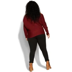Women's Plus Size Stella Sweater - Port | CITY CHIC
