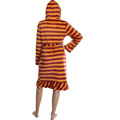Harry Potter Juniors' Striped Ruffle Hooded Plush Fleece Robe 2 Harry Potter Juniors' Striped Ruffle Hooded Plush Fleece Robe - Image 2