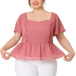 Agnes Orinda Women's Plus Size Peplum Sweetheart Neck Swiss Dots Blouse 9 Agnes Orinda Women's Plus Size Peplum Sweetheart Neck Swiss Dots Blouse -Avenue Sale Store GUEST 8516f47a 2618 4f90 83db 9833c2f2bd9b