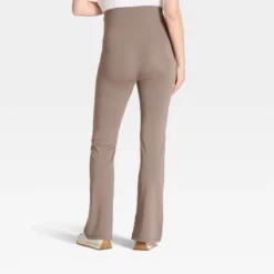 Slit Hem Flare Maternity Leggings - Isabel Maternity By Ingrid & Isabelâ„¢ Taupe