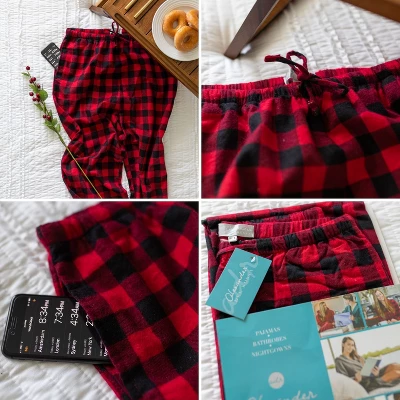 Women's Soft Cotton Flannel Pajama Pants, Joggers 3 Women's Soft Cotton Flannel Pajama Pants, Joggers - Image 3