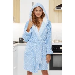 Women's Classic Plush Hooded Robe, Short Fleece Plaid Bathrobe With Hood 17 Women's Classic Plush Hooded Robe, Short Fleece Plaid Bathrobe With Hood -Avenue Sale Store GUEST 8b1caaa8 087a 47f1 8c9d 2c6784e7cc19
