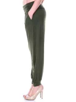 Women's Harem Pants - White Mark