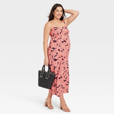 Sleeveless Tie-Back Woven Maxi Maternity Dress - Isabel Maternity By Ingrid & Isabel™ Floral 2 Sleeveless Tie-Back Woven Maxi Maternity Dress - Isabel Maternity By Ingrid & Isabel™ Floral - Image 2