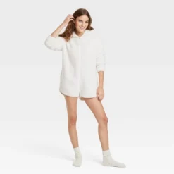 Women's Cozy Pajama Romper - Colsie⢠White