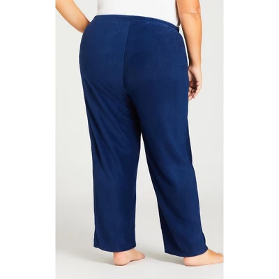 Women's Plus Size Navy Fleece Pant - Navy | AVENUE 3 Women's Plus Size Navy Fleece Pant - Navy | AVENUE - Image 3