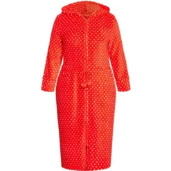 Women's Plus Size Zip Spot Robe - Red | AVENUE 12 Women's Plus Size Zip Spot Robe - Red | AVENUE -Avenue Sale Store GUEST 9254c2fb a36e 4d16 8b62 1fc02b330c33