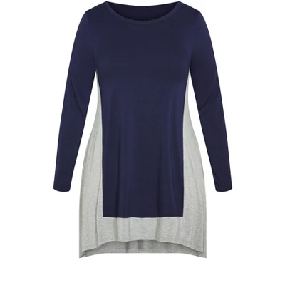 Women's Plus Size Elsa Tunic - Gray Marle | AVENUE 2 Women's Plus Size Elsa Tunic - Gray Marle | AVENUE - Image 2