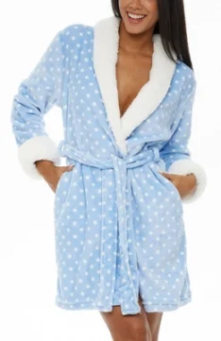 Women's Classic Plush Robe, Short Fleece Bathrobe Prints 25 Women's Classic Plush Robe, Short Fleece Bathrobe Prints -Avenue Sale Store GUEST 95c85b7b 3789 49c8 98ce c457dc35545b
