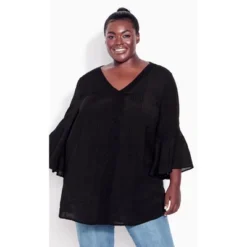 Women's Plus Size Pleat Lace Tunic - Black | AVENUE -Avenue Sale Store GUEST 96c1f40a 01b6 4bb9 a340 1817bd16912c