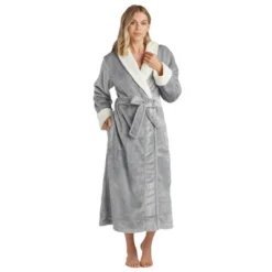 Softies Plush Faux Shearling Robe With Contrast Trim -Avenue Sale Store GUEST 9a5a75e9 2743 47b5 896b e9fa0ab6bb84