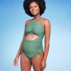 High Neck Adjustable One Piece Maternity Swimsuit - Isabel Maternity By Ingrid & Isabel™ Moss Green 7 High Neck Adjustable One Piece Maternity Swimsuit - Isabel Maternity By Ingrid & Isabel™ Moss Green -Avenue Sale Store GUEST 9abacf16 0ffd 423d be39 160a5b2dd32c