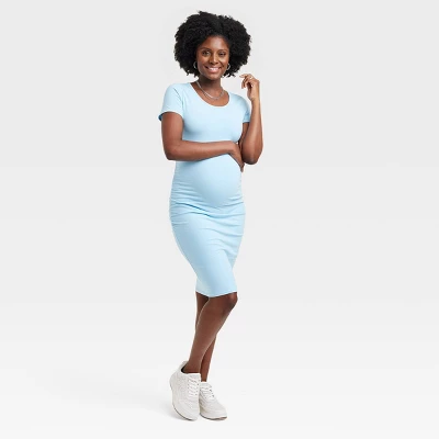 Short Sleeve Essential Midi T-Shirt Maternity Dress - Isabel Maternity By Ingrid & Isabel™ 2 Short Sleeve Essential Midi T-Shirt Maternity Dress - Isabel Maternity By Ingrid & Isabel™ - Image 2