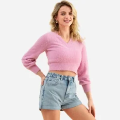 Women's V Neck Pull Over Crop Long Sleeve Sweater - Cupshe 11 Women's V Neck Pull Over Crop Long Sleeve Sweater - Cupshe -Avenue Sale Store GUEST 9c1b4330 af0d 4b23 af76 6ccf3a1fc281