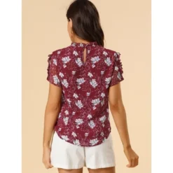 Allegra K Women's Ruffled Neck Chiffon Frill Trim Short Sleeve Floral Print Blouse Tops 11 Allegra K Women's Ruffled Neck Chiffon Frill Trim Short Sleeve Floral Print Blouse Tops -Avenue Sale Store GUEST 9d6b9512 4c71 43f2 91ea 5d14cecb146b