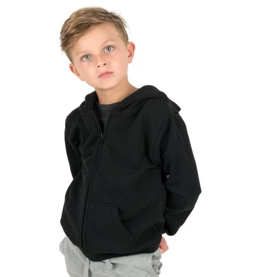 Leveret Kids Zipper Neutral Solid Color Sweat Hoodie 1 Leveret Kids Zipper Neutral Solid Color Sweat Hoodie