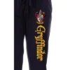 Harry Potter Womens' Hogwarts House Gryffindor Sleep Jogger Pajama Pants Black