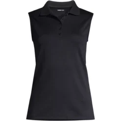 Lands' End Women's Sleeveless Supima Cotton Polo Shirt