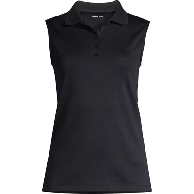 Lands' End Women's Sleeveless Supima Cotton Polo Shirt 1 Lands' End Women's Sleeveless Supima Cotton Polo Shirt