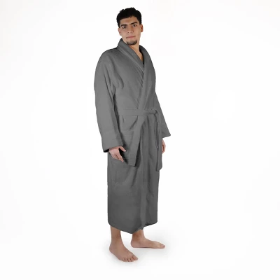 Men's Ultra-Absorbent Cotton Bathrobe By Blue Nile Mills 1 Men's Ultra-Absorbent Cotton Bathrobe By Blue Nile Mills