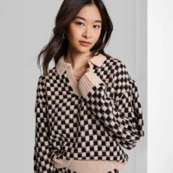Women's Ascot + Hart Collared Checkered Long Sleeve Graphic T-Shirt 8 Women's Ascot + Hart Collared Checkered Long Sleeve Graphic T-Shirt -Avenue Sale Store GUEST a36bc05b 9c49 4144 a973 8db90bc21580