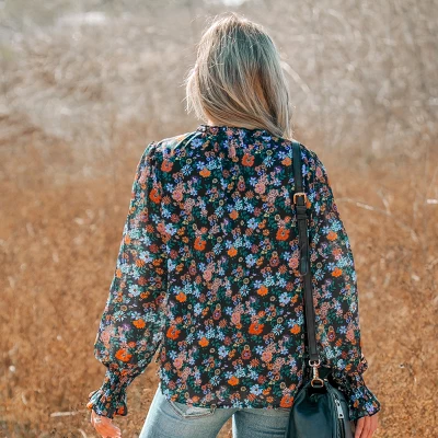 Women's Ditsy Floral Print Smocked Top - Cupshe 4 Women's Ditsy Floral Print Smocked Top - Cupshe - Image 4