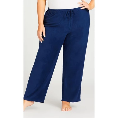 Women's Plus Size Navy Fleece Pant - Navy | AVENUE 1 Women's Plus Size Navy Fleece Pant - Navy | AVENUE