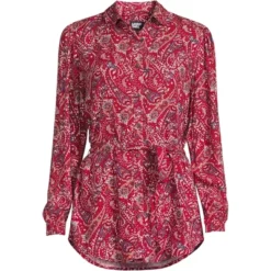 Lands' End Women's Rayon Tie Waist Shirt 7 Lands' End Women's Rayon Tie Waist Shirt -Avenue Sale Store GUEST a625502d d7c3 46d9 8645 87aadc3f4b09