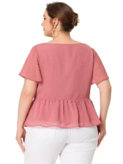 Agnes Orinda Women's Plus Size Peplum Sweetheart Neck Swiss Dots Blouse 7 Agnes Orinda Women's Plus Size Peplum Sweetheart Neck Swiss Dots Blouse -Avenue Sale Store GUEST a659f95f 737a 4d14 98a1 b9b2ade0ecee