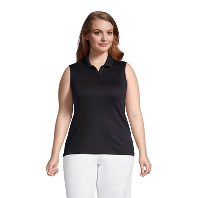 Lands' End Women's Sleeveless Supima Cotton Polo Shirt 2 Lands' End Women's Sleeveless Supima Cotton Polo Shirt - Image 2