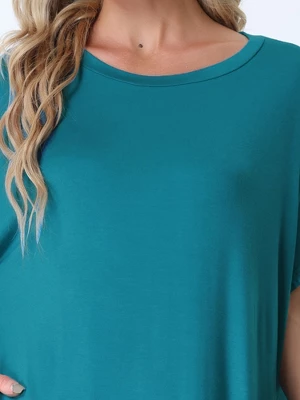 Cheibear Women's Batwing Sleeve Nightshirt Lounge Dress Nightgown 3 Cheibear Women's Batwing Sleeve Nightshirt Lounge Dress Nightgown - Image 3