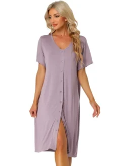 Cheibear Womens Modal Nightshirt Soft Button Down Nightgown Short Sleeve Pajama Sleepshirt 23 Cheibear Womens Modal Nightshirt Soft Button Down Nightgown Short Sleeve Pajama Sleepshirt -Avenue Sale Store GUEST a83d4787 afe3 4c8b 8a32 4d486d076b56