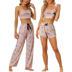 Cheibear Womens 3pcs Sleepwear Cute Print Lounge Pants Camisole With Shorts Pajama Set 15 Cheibear Womens 3pcs Sleepwear Cute Print Lounge Pants Camisole With Shorts Pajama Set -Avenue Sale Store GUEST a938dfa8 13c1 40e7 b08e 0ad7b3da4514