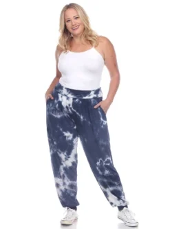 Women's Plus Size Tie Dye Harem Pants - White Mark -Avenue Sale Store GUEST aa07f78c a176 4da7 8951 03b78493a045
