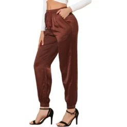 Allegra K Women's Drawstring Elastic Waist Athleisure Pants Ankle Length Satin Joggers With Pocket 26 Allegra K Women's Drawstring Elastic Waist Athleisure Pants Ankle Length Satin Joggers With Pocket -Avenue Sale Store GUEST acba4b44 dd1f 48c0 95c2 1dbb6274a2f7
