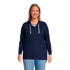 Lands' End Women's Long Sleeve Heavyweight Jersey Button Front Hoodie Tunic 10 Lands' End Women's Long Sleeve Heavyweight Jersey Button Front Hoodie Tunic -Avenue Sale Store GUEST ad4ee4f0 d39b 41e0 b87b c0a92ed62c2c