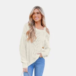 Women's Cutout Cable Knit One-Shoulder Sweater - Cupshe 15 Women's Cutout Cable Knit One-Shoulder Sweater - Cupshe -Avenue Sale Store GUEST af740320 87ec 4e15 913d ff8cd84f955c