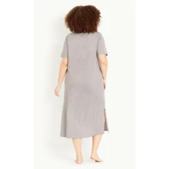 Women's Plus Size Penguin Sleep Dress - Grey | EVANS